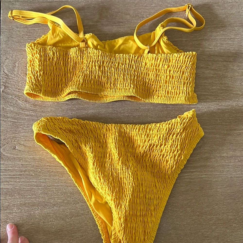 Yellow Textured Bikini - Picture 3 of 3